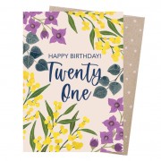 Greeting Card | 21st Birthday Botanicals